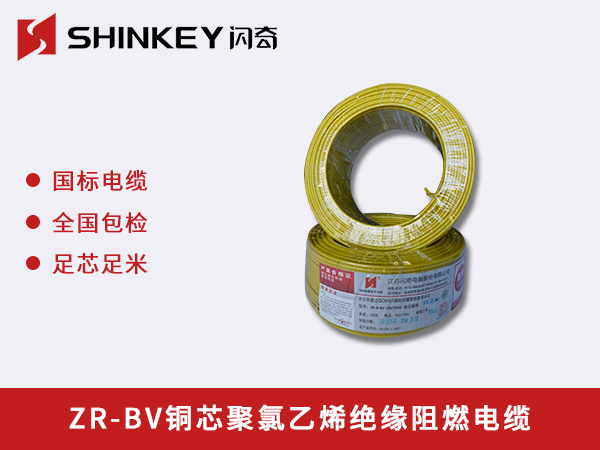 芜湖ZR-BV铜芯聚氯乙烯绝缘阻燃电缆